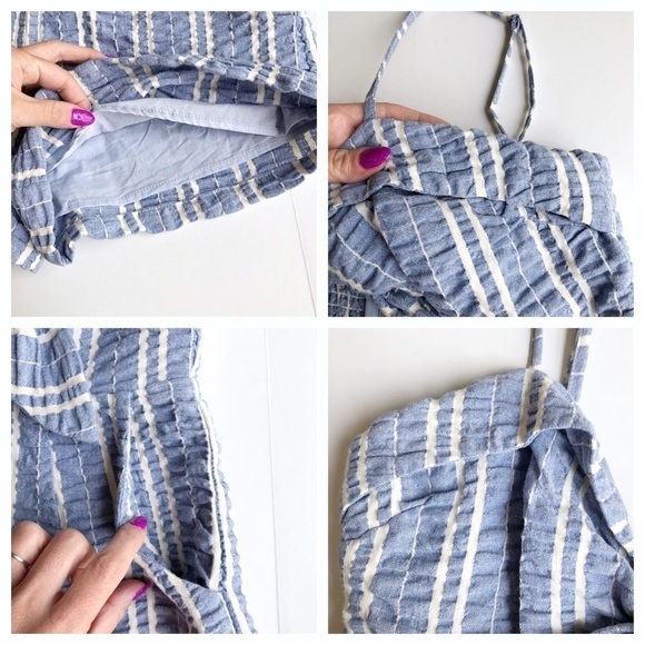 Lost + Wander Waves Stripe Tie Front Romper - Picture 13 of 14